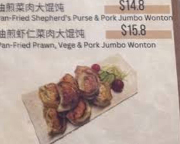Pan-Fried Shepherd's Purse & Pork Jumbo Wonton